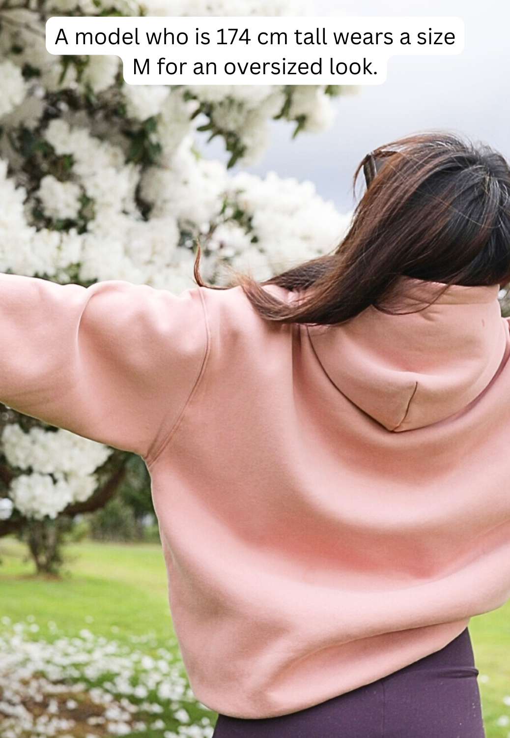 OVERSIZE HOODIE -Blush Bloom (Pink)